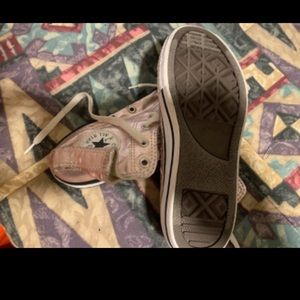 Shiny rose pink converse sneakers